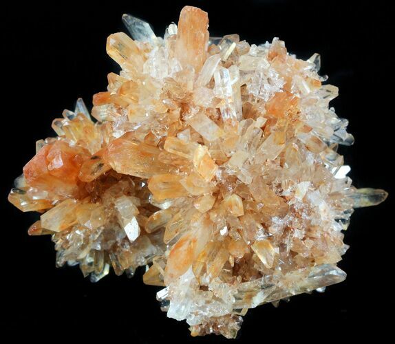 Orange Creedite Crystal Cluster - Durango, Mexico #51659